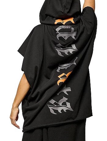 Sweatshirt kaporal vank para homem preto/laranja