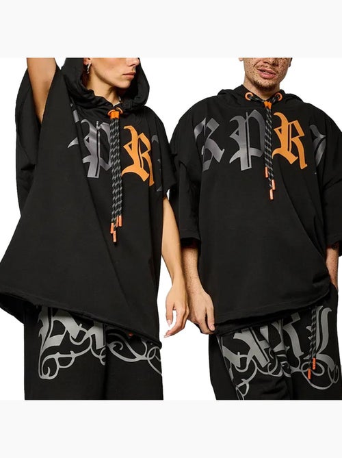 Sweatshirt kaporal vank para homem preto/laranja - Kiabi Sweatshirt kaporal vank para homem preto/laranja - Kiabi