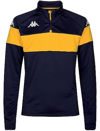 Sweat kappa dovares para rapaz preto/amarelo