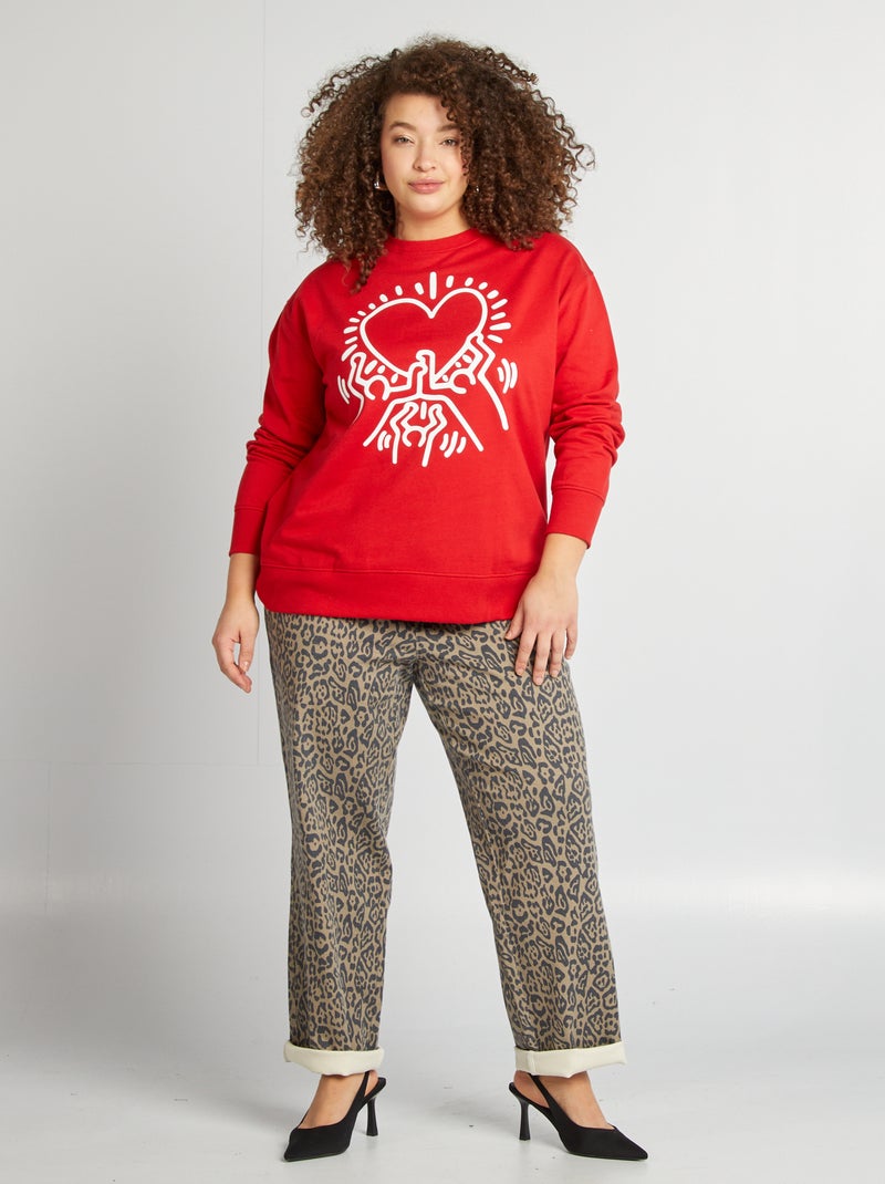 Sweatshirt 'Keith Haring' - Dia dos Namorados VERMELHO - Kiabi