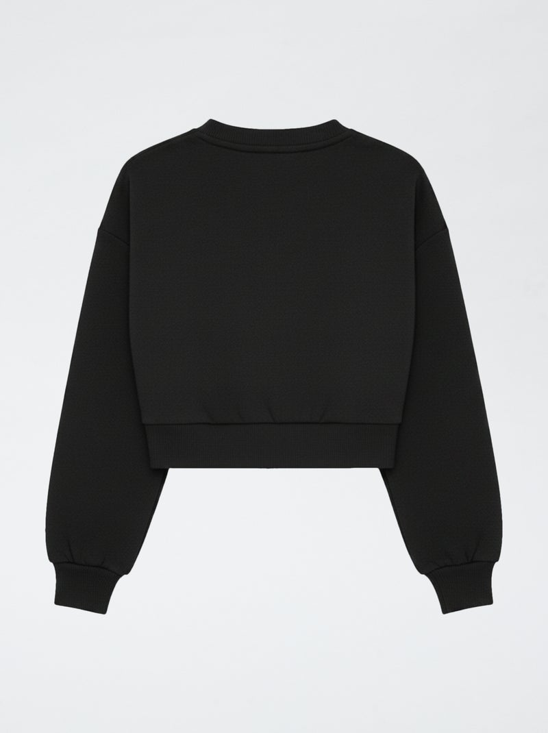 Sweatshirt 'KPop Demon Hunters' com gola redonda Preto - Kiabi