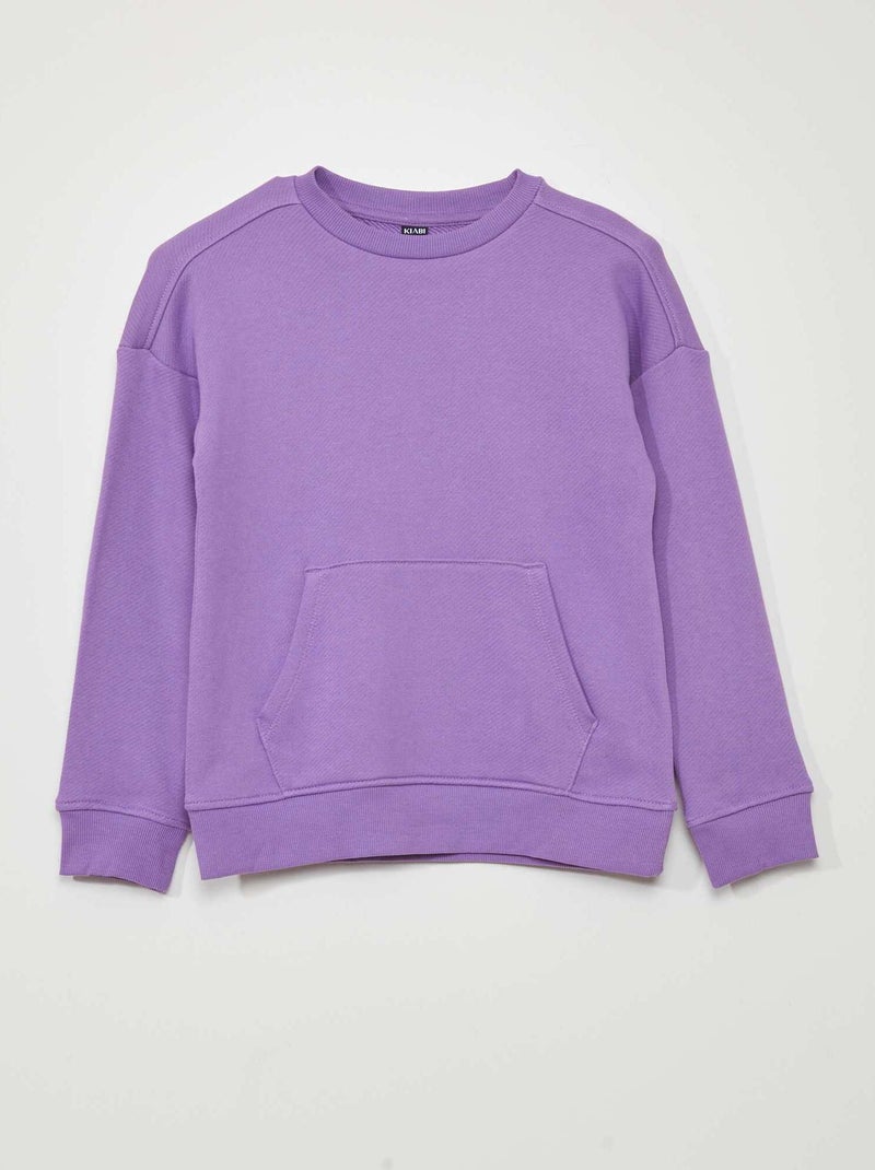 Sweatshirt larga com bolso canguru VIOLETA - Kiabi