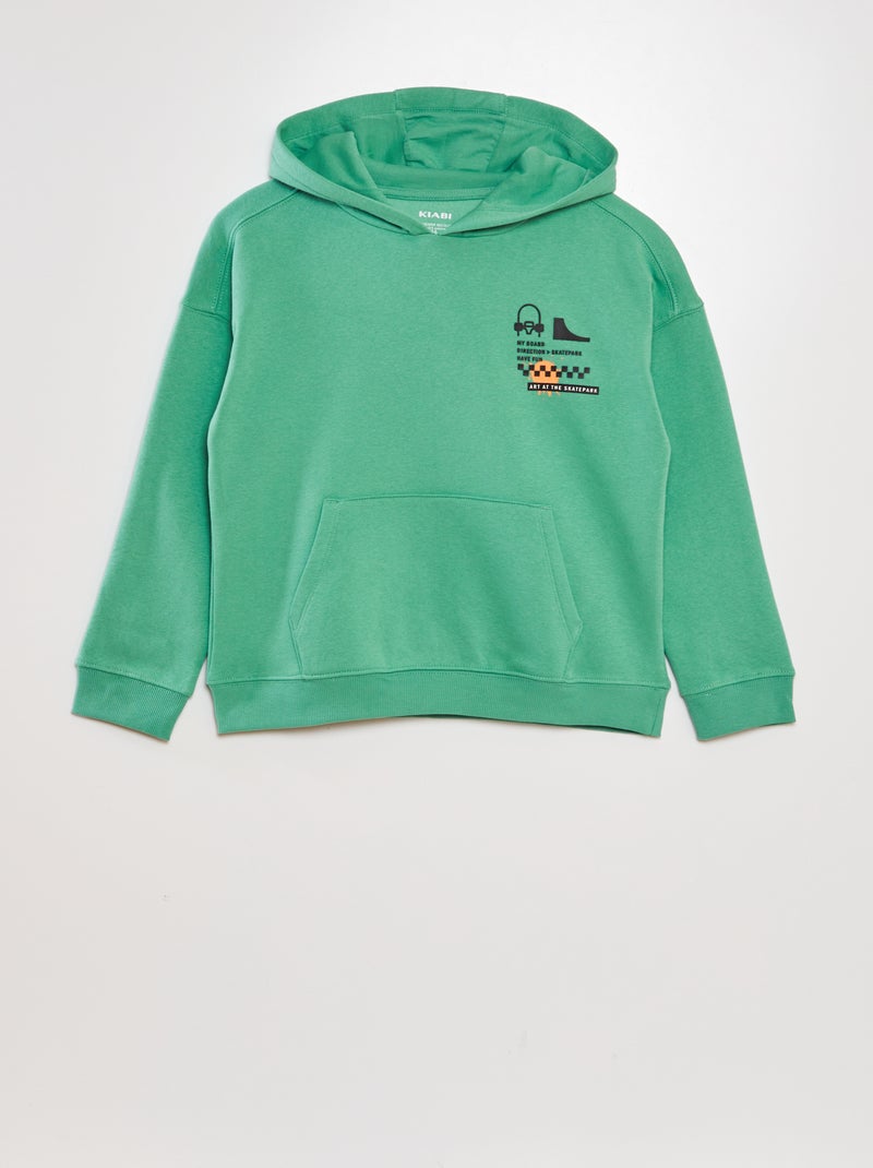 Sweatshirt larga com capuz de fantasia VERDE - Kiabi