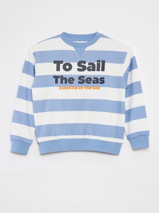 Sweatshirt larga de manga comprida com estampado