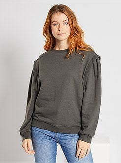 Sweatshirt leve com gola redonda - Kiabi