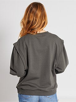 Sweatshirt leve com gola redonda - Kiabi