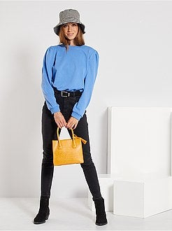 Sweatshirt leve com mangas de balão - Kiabi