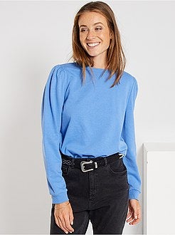 Sweatshirt leve com mangas de balão - Kiabi