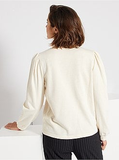 Sweatshirt leve com mangas de balão - Kiabi