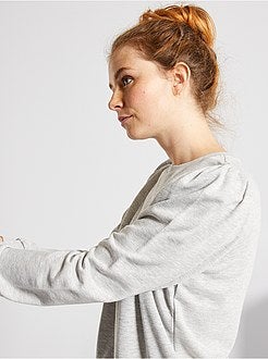 Mulher do 34 até 48 - Sweatshirt leve com mangas de balão - Kiabi