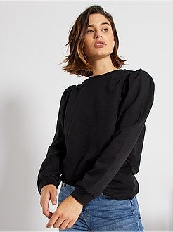 Sweatshirt leve com mangas de balão - Kiabi