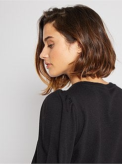 Sweatshirt leve com mangas de balão - Kiabi