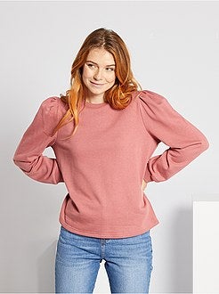Sweatshirt leve com mangas de balão - Kiabi