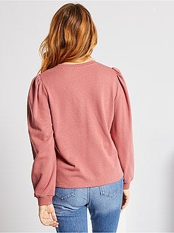 Sweatshirt leve com mangas de balão - Kiabi