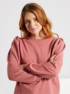 Sweatshirt leve com mangas de balão - Kiabi