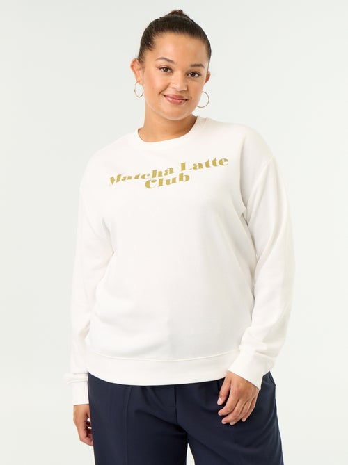 Sweatshirt leve em French Terry estampado - Kiabi
