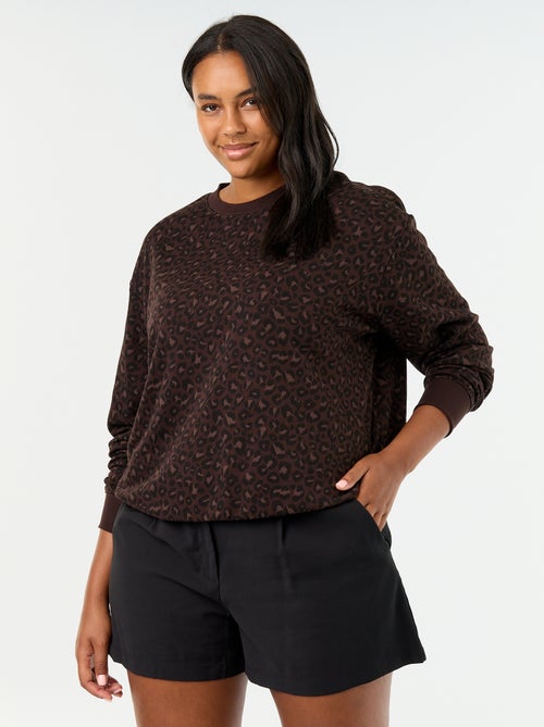 Sweatshirt leve em French Terry estampado - Kiabi