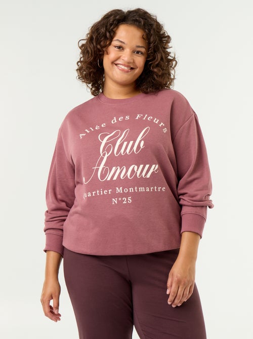 Sweatshirt leve em French Terry estampado - Kiabi