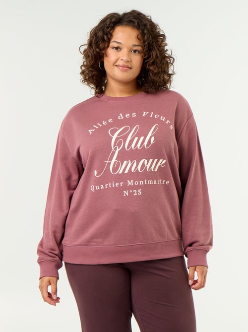Sweatshirt leve em French Terry estampado - Kiabi