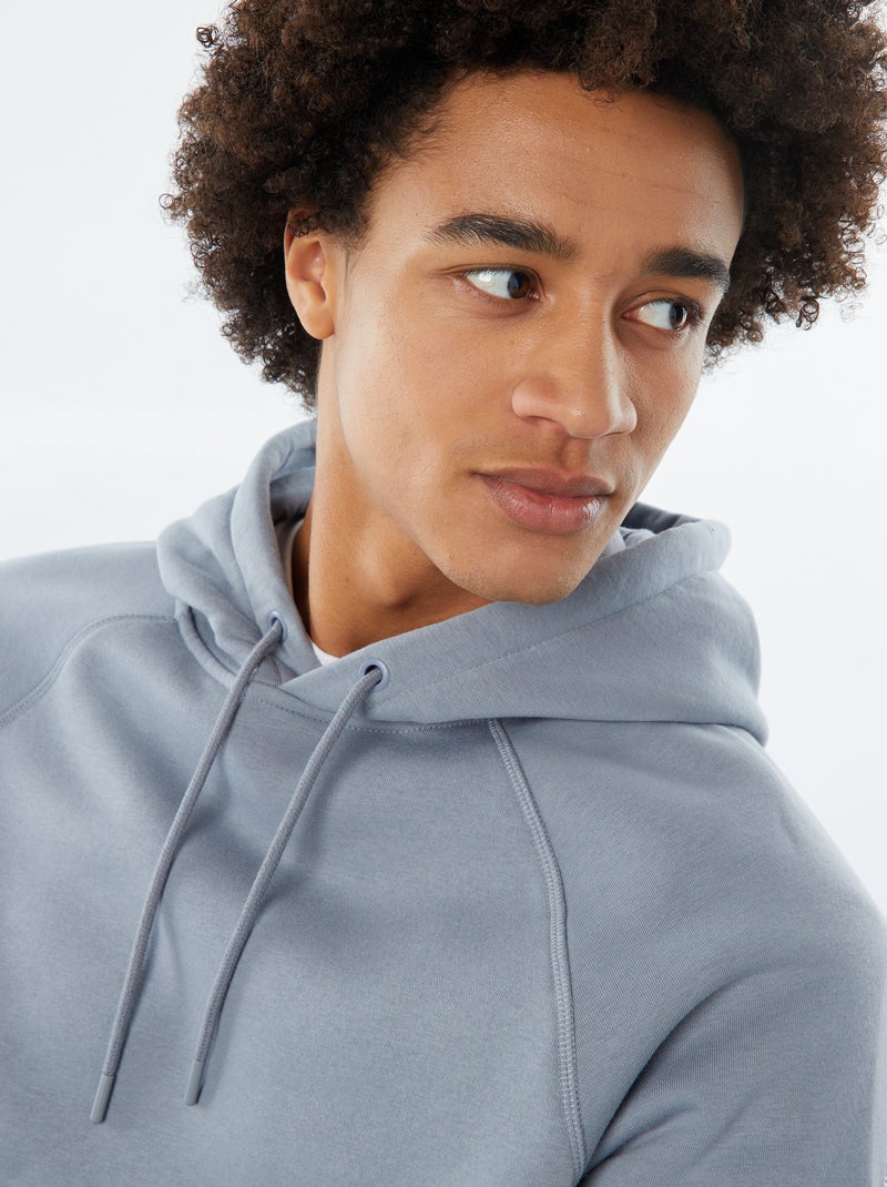 Sweatshirt lisa com bolsos com bolsos com fecho Azul - Kiabi
