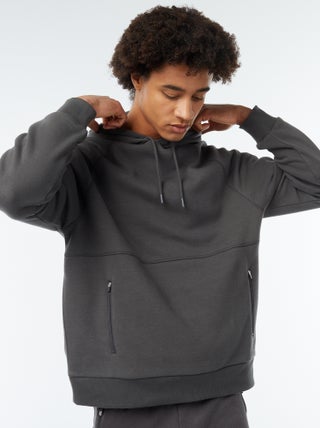 Sweatshirt lisa com bolsos com bolsos com fecho