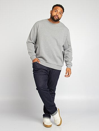 Sweatshirt lisa com bolsos com fecho