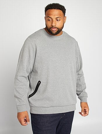 Sweatshirt lisa com bolsos com fecho