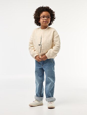 Sweatshirt lisa com efeito felpudo - Coleção fácil de vestir