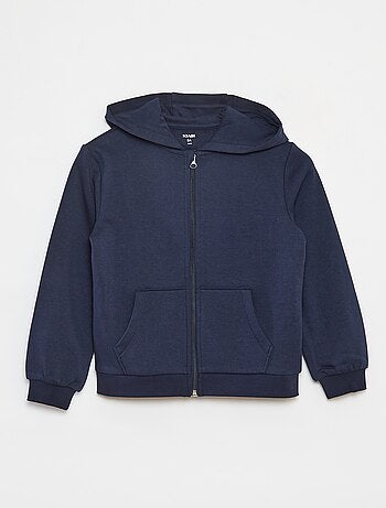 Sweatshirt lisa com fecho e capuz