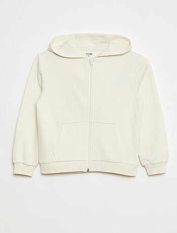 Sweatshirt lisa com fecho e capuz