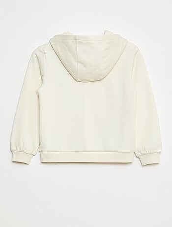 Sweatshirt lisa com fecho e capuz