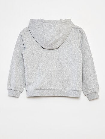 Sweatshirt lisa com fecho e capuz