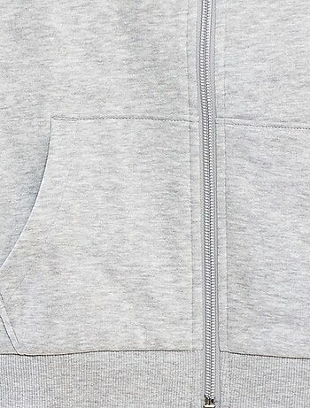 Sweatshirt lisa com fecho e capuz