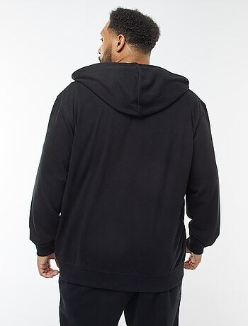 Sweatshirt lisa com fecho e capuz