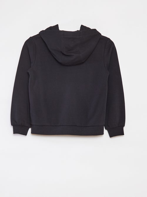 Sweatshirt lisa com fecho e capuz - Kiabi