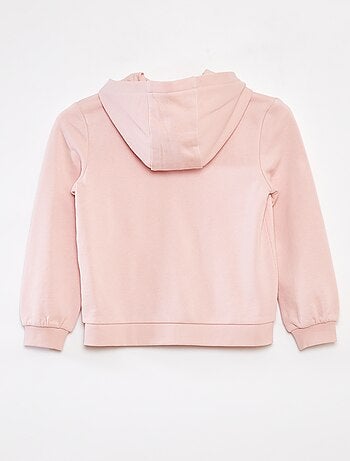 Sweatshirt lisa com fecho e capuz