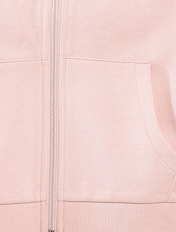 Sweatshirt lisa com fecho e capuz