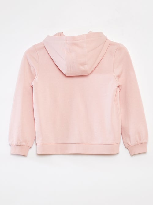 Sweatshirt lisa com fecho e capuz - Kiabi