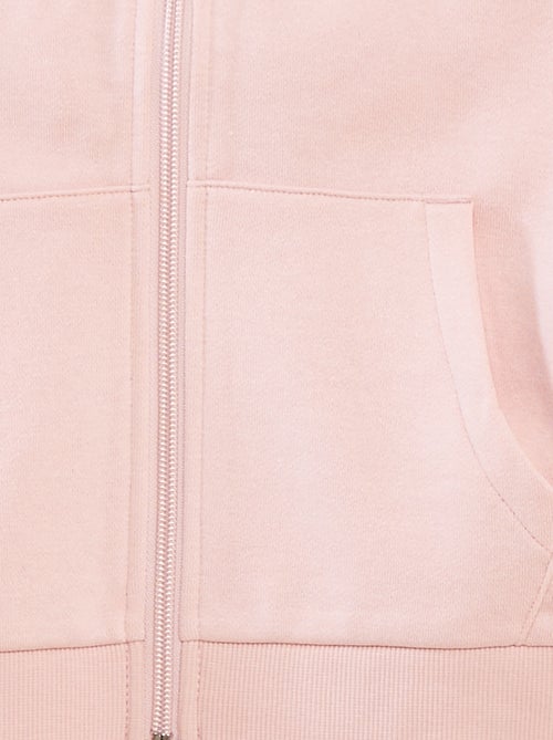 Sweatshirt lisa com fecho e capuz - Kiabi