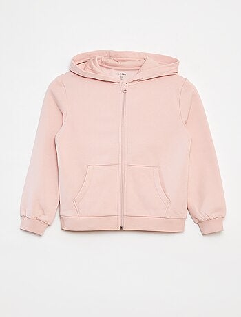 Sweatshirt lisa com fecho e capuz