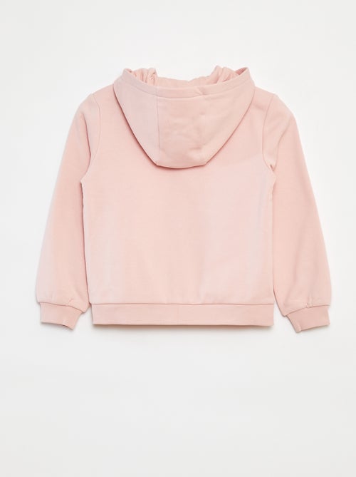 Sweatshirt lisa com fecho e capuz - Kiabi