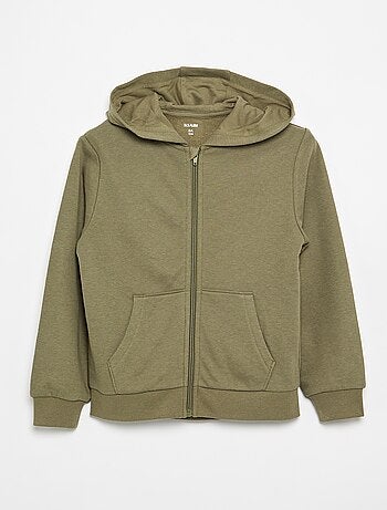 Sweatshirt lisa com fecho e capuz