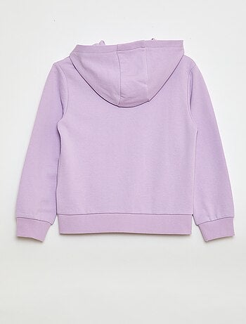 Sweatshirt lisa com fecho e capuz
