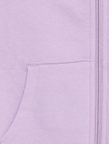 Sweatshirt lisa com fecho e capuz