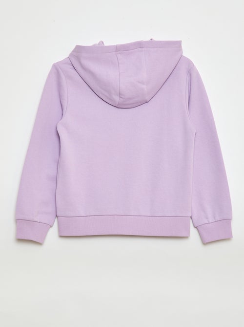 Sweatshirt lisa com fecho e capuz - Kiabi