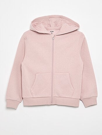 Sweatshirt lisa com fecho e capuz