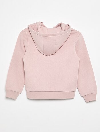 Sweatshirt lisa com fecho e capuz