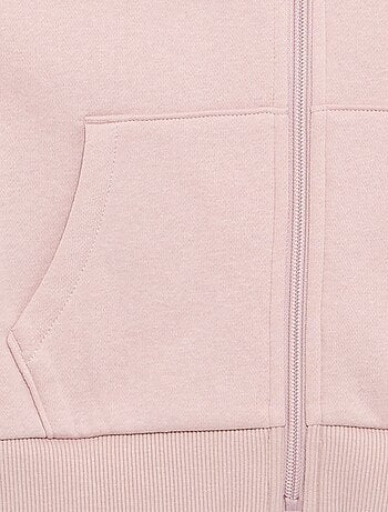 Sweatshirt lisa com fecho e capuz