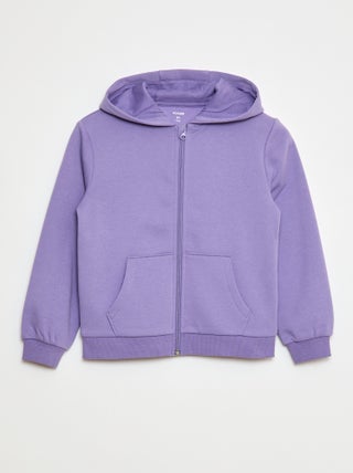 Sweatshirt lisa com fecho e capuz