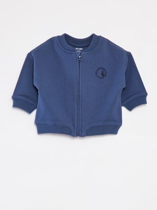 Sweatshirt lisa com fecho em french terry
